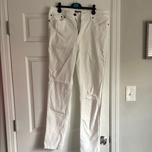 White Distressed Mens Jeans